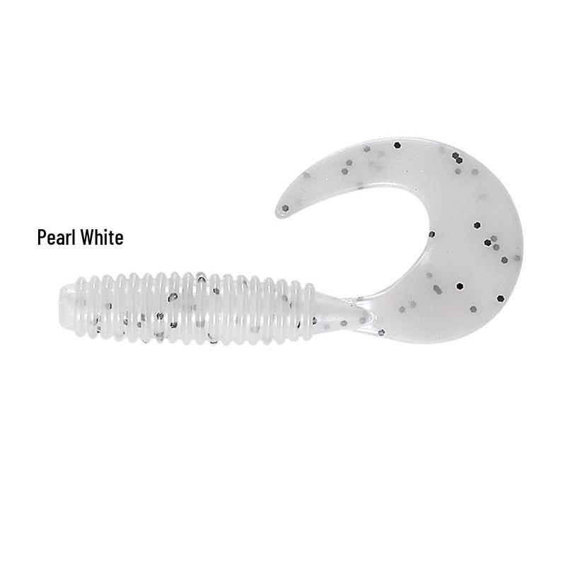 Japanese T-tail Soft Worm Jig Set: Long Cast Artificial Bait for Bass and Mandarin Fish with Curly Tail Lure