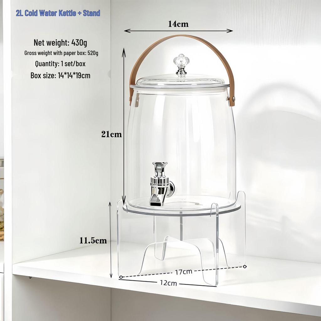 Large Capacity Beverage Dispenser with Faucet for Tea, Juice, or Soda - New Spring Product.