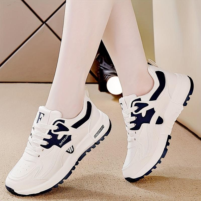 

Trendy Women s Breathable Dad Sneakers - Lightweight, Fashionable Running Shoes with Lace-Up Closure and Non-Slip Rubber Sole 42