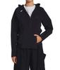 Double Standard Clothing ESSENTIAL Stretch Taffeta Zip Hoodie, Women's, Black, 2508-011-242