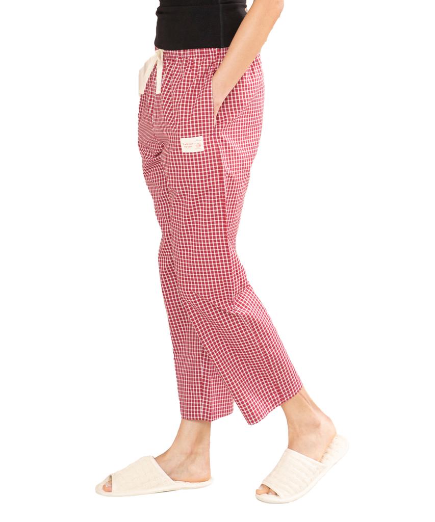 Eeogil Women'S Plaid Pajamas Crooked Pants Homewear