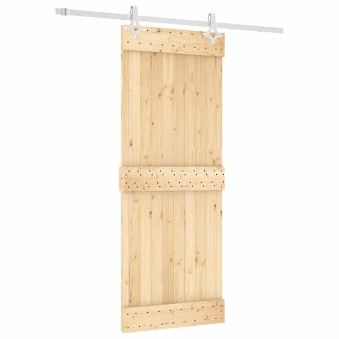 VidaXL Porte coulissante et kit de quincaillerie 80x210 cm pin massif, porte intérieure, porte de grange intérieure 3203180