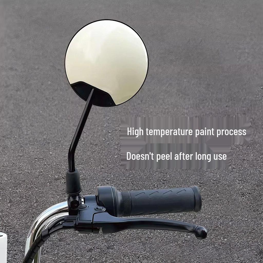 Universal 360° HD Convex Rearview Mirror for Electric Vehicles - Anti-Dizziness, Wide View, Ideal for Cycling