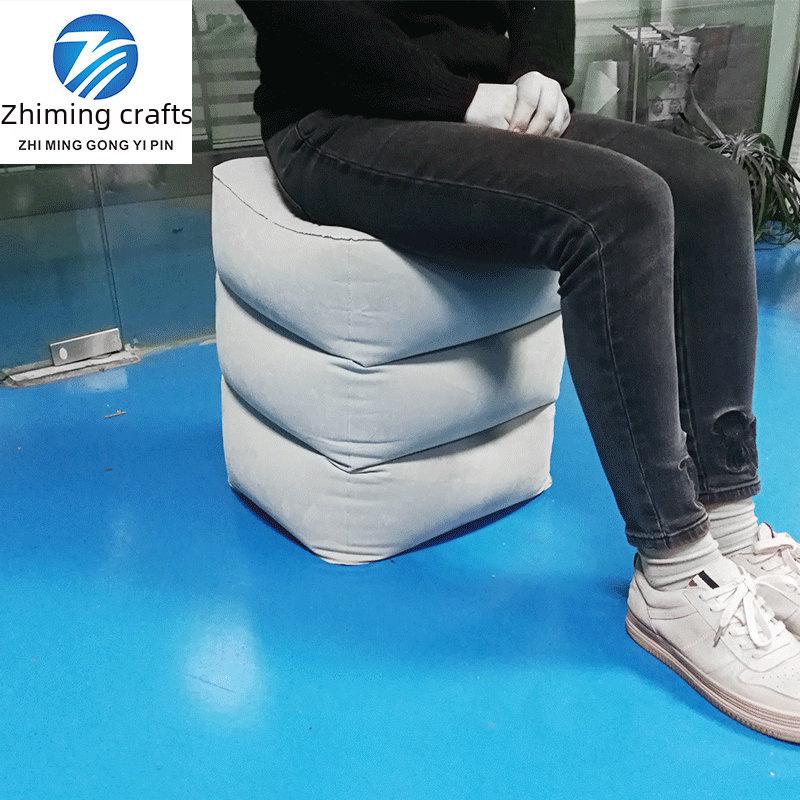 Portable Inflatable Travel Footrest for Airplanes, Trains, Buses, Offices, and Cars