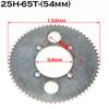 25H Kettenrad 55t 65t Zähne 54MM Hinterradkettenrad für 47CC 49CC Mini Moto ATV Quad Dirt Pit Pocket 2-Takt-Motor
