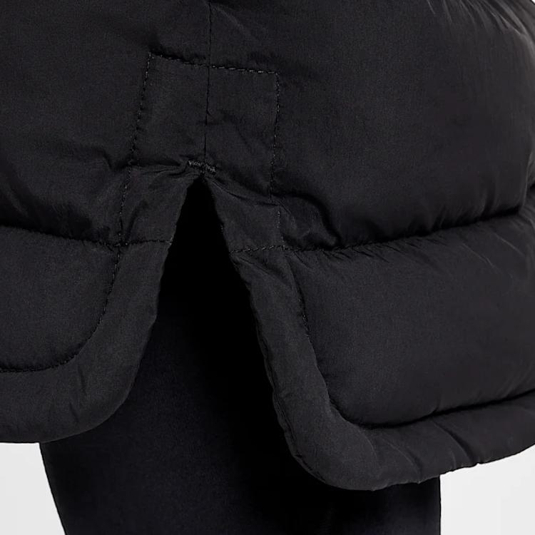 Nike Down Jacket Hooded Fashion Comfortable Windproof Warm Duck Down Mid-Length Kids Jackets Black HV1600-010
