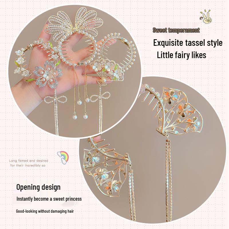 Children's Meatball Claw Hair Clip - Girl's Ponytail Accessory & Styling Tool