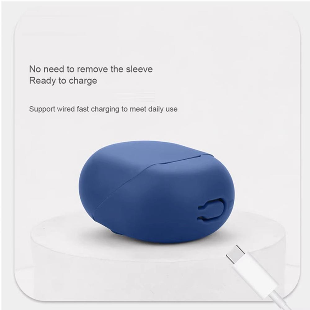 For SoundPEATS Air5 Lite Silicone Case with Anti Lost Buckle Bluetooth-compatible Earphones Protective Cover