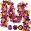 Halloween Streamers Strips Hanging Pendant Pumpkin Spider Bat Colorful Strips Garlands Happy Halloween Day Party Decor For Home