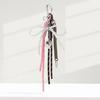 Pearls Bowknot Keychain with Woven Lanyard Colorful Keyring Accessory Fashionable Bag Charm for Women and Girls