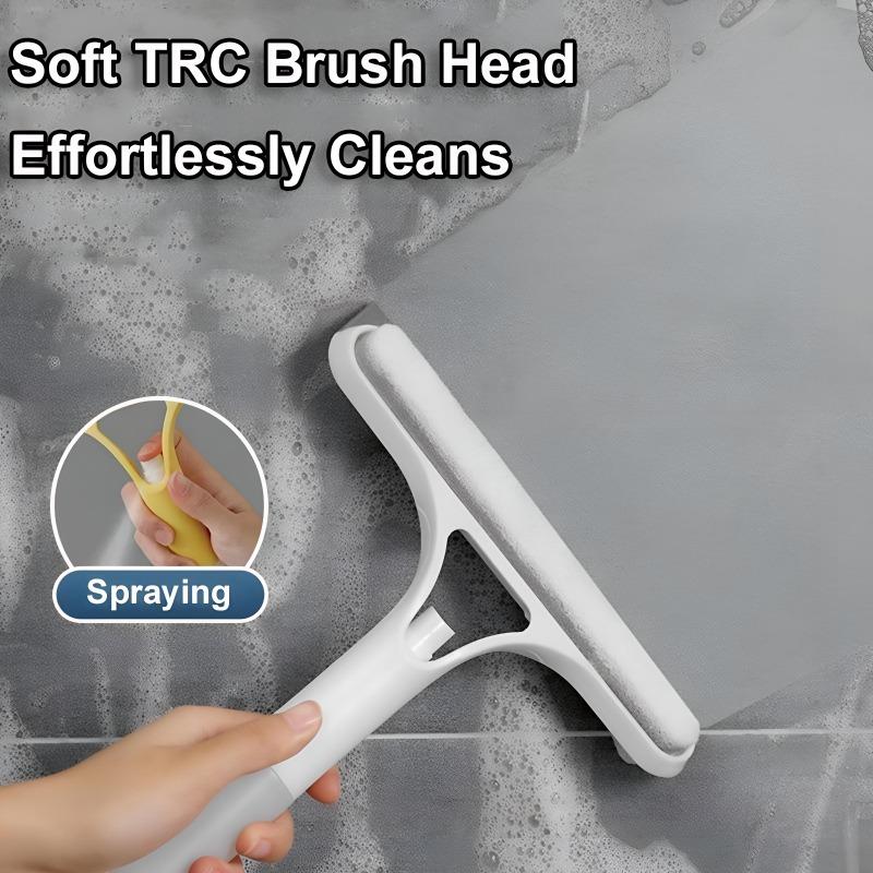 3 In 1 Window Cleaning Squeegee Multi Function Glass Mirror Wiper with Spray Bottle Microfiber Scrub Household Car Cleaner Tools