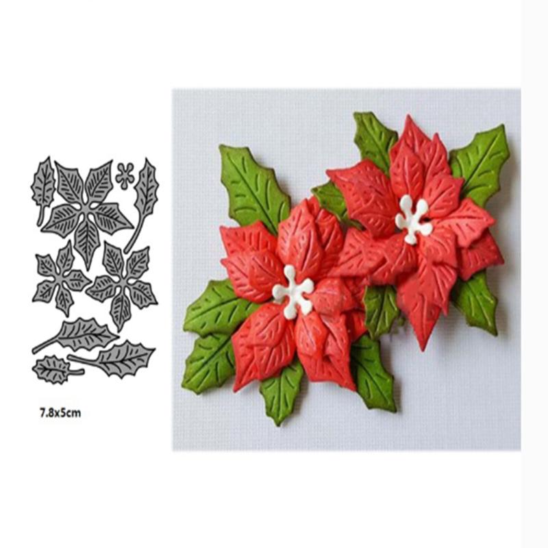 Floral Leaves Cutting Dies Embossing Die Cuts Template for Kid Gift Card Making DIY Paper Craft Scrapbooking Photo Album