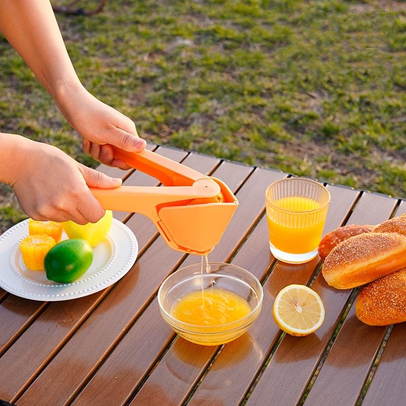 Exprimidor portátil manual multifuncional de grado alimenticio para el hogar, pequeño exprimidor de limón de plástico espesante, accesorios de cocina.