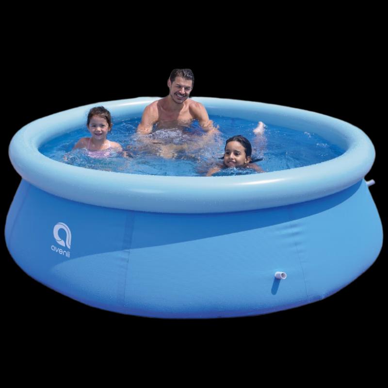 WEZHO Round Frame Swimming Pool with Ladder