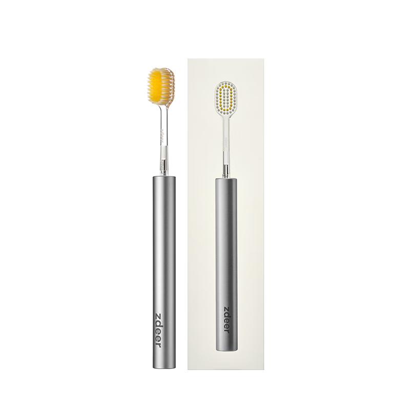 

Left Point Adult Manual Toothbrush with Replaceable Soft Heads