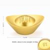 Solid Brass Gold Ingot Ornament - Feng Shui Wealth Decor for Home/Office Realistic Lucky Gift for Housewarming/Grand Opening