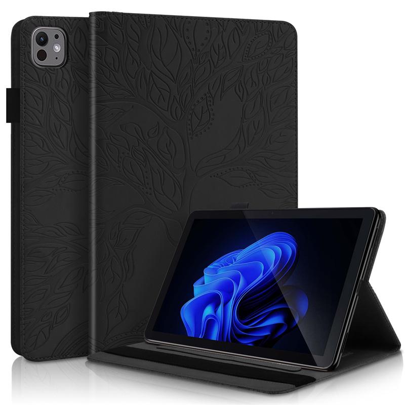 10.1 Inch Emboss Tree Case PU Leather Flip Cover for Itel Pad 1 One 10.1 Inch Tablet Case Shockproof  Ultra Slim Foldable Stand