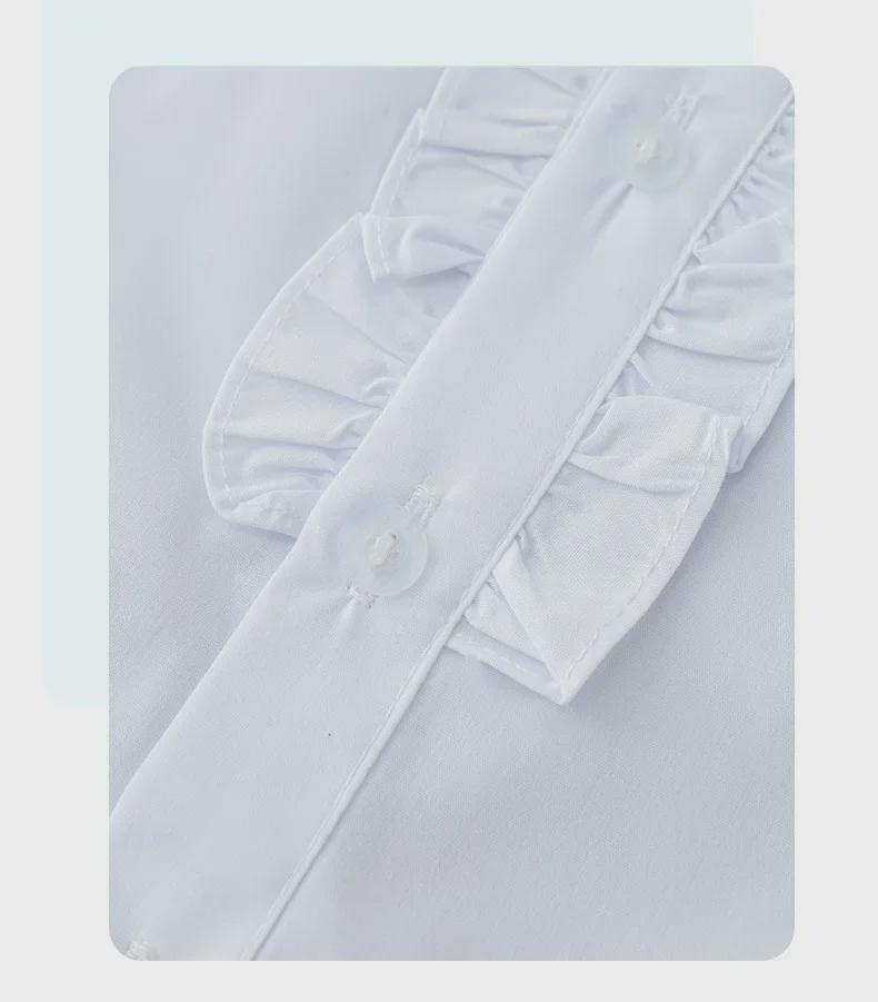 Kids' Anti-Wrinkle Non-Shrink Short-Sleeve Shirts: Boys' White, Girls' White, Unisex Blue - Ideal for School Uniforms