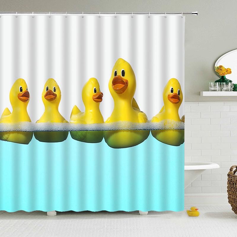 Cat Shower Curtains Bathroom Shower Curtain Cute 3D Fabric Shower Curtain With Hooks Funny Waterproof Shower Curtain Or Mat