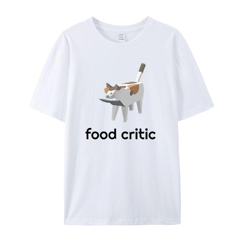 

Fun Cat Printed Men s T-Shirt Summer Vintage Kawaii Men s and Women s Surfing Beach T-Shirt Unisex Breathable Casual Top S
