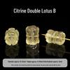 Natural Citrine Carving: Double Lotus, Nine-Tailed Fox, Rabbit, Gold-Swallowing Beast, Waking Lion - DIY Handmade Accessories