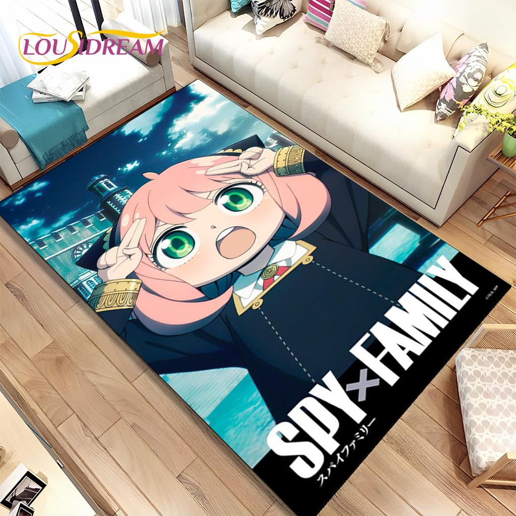 Japan Anime SPY×FAMILY Cartoon  Area Rug Large,Carpet Rug for Living Room Bedroom Sofa Doormat Decoration,kid Non-slip Floor Mat