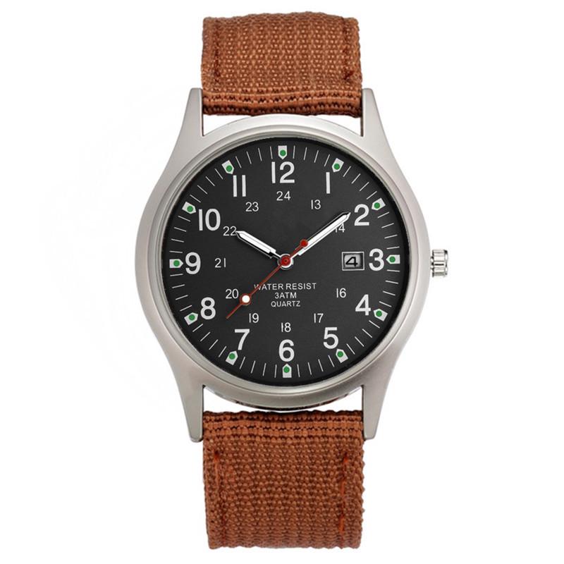 Men's Casual Nylon Band Quartz Sports Watch with Date Function