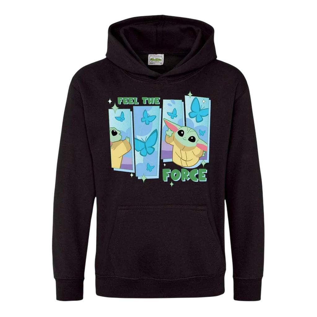 Star Wars Childrens/Kids Feel The Force Grogu Cotton Blend Hoodie
