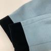 MAISON KITSUNE KWO-0452-B Wool coat 34 Blue x blackUsed
