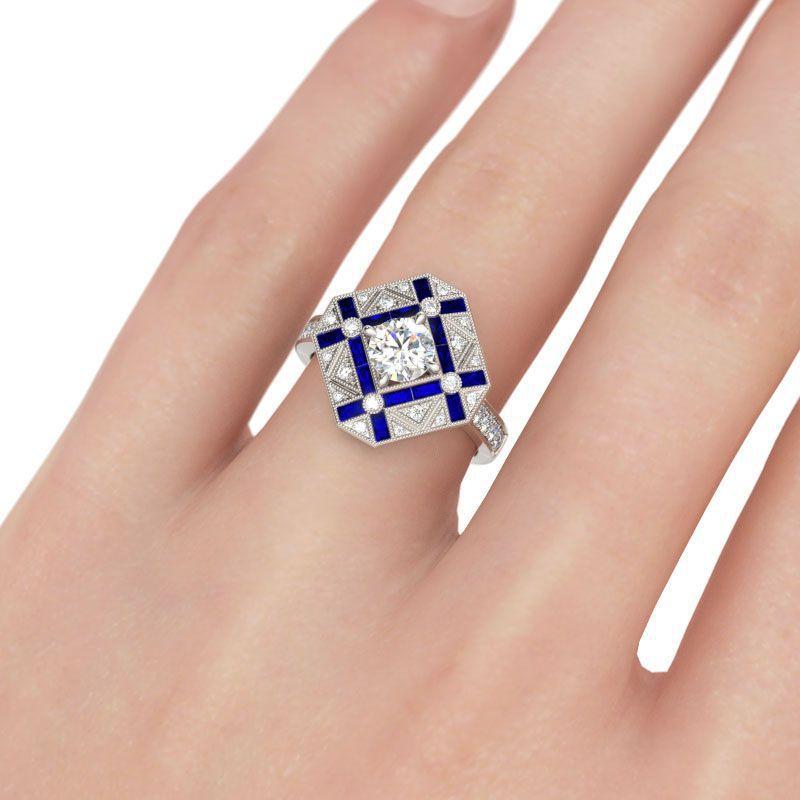 Exquisite White Gold Filled Women Jewelry Cz Wedding Engagement Rings For Special Occasions