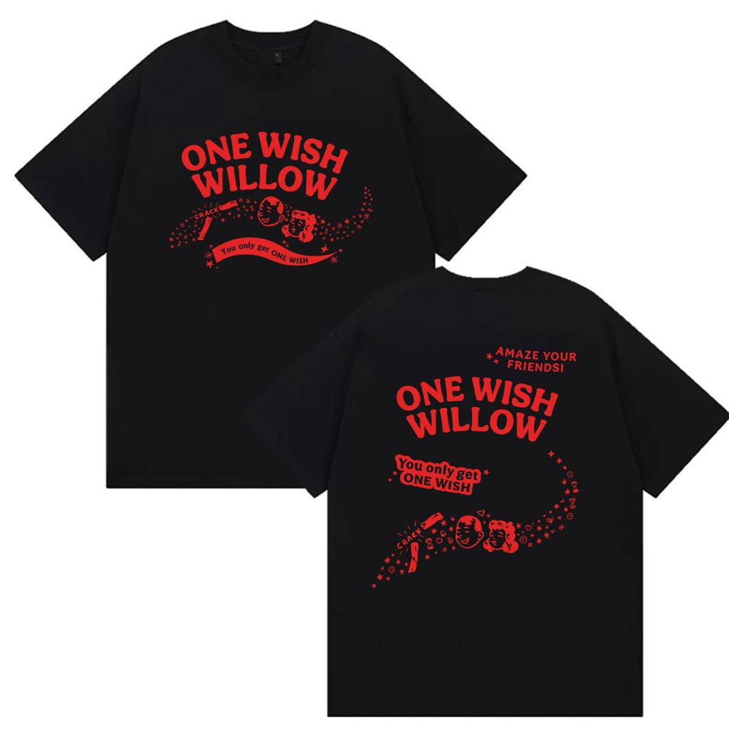 2026 Movie Obsession One Wish Willow T-shirts for men and women, fashionable, oversized, summer, high-quality cotton t-shirts