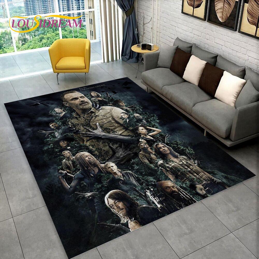

The Walking Dead Horror Area Rug Large,Carpet Rug for Living Room Bedroom Sofa Doormat Decoration,Kids Play Non-slip Floor Mat 40x60cm(15x23in)