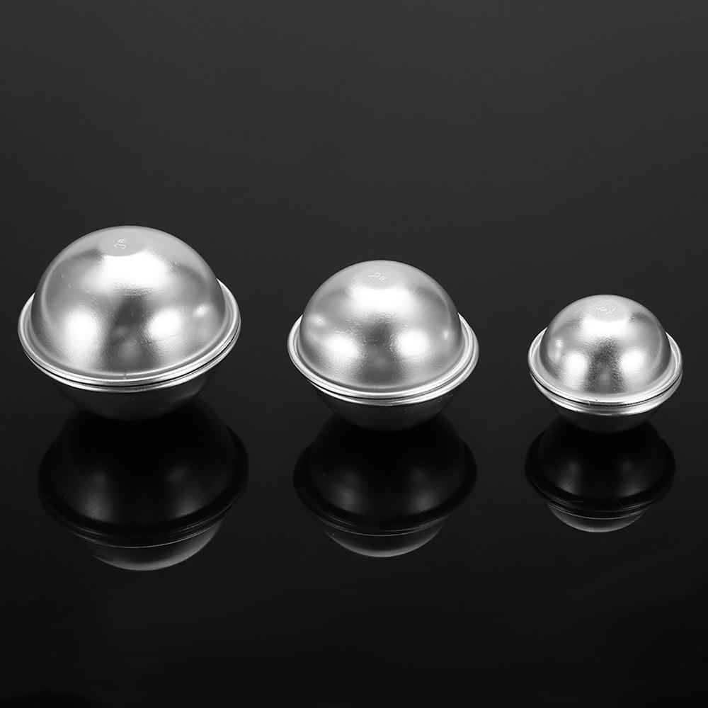Ball Shape Bath Bomb Molds Silvery White Fizzy Crafting Molds Bath Bomb Crafting Set 3