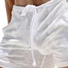 Short d'été blanc pour homme, taille avec cordon de serrage, décontracté, respirant, couleur unie, fin, pour la plage, les vacances, les loisirs et le sport