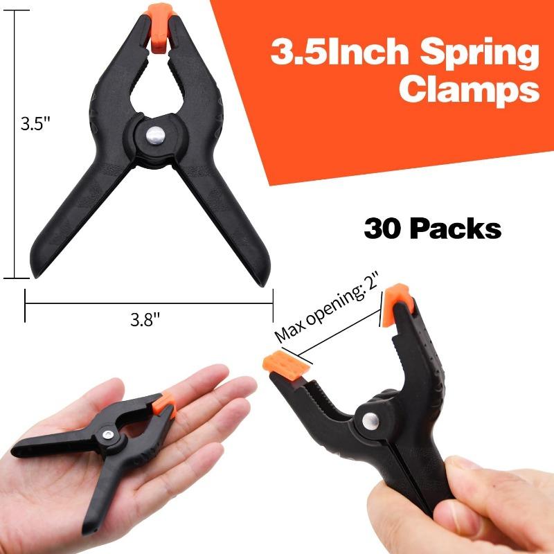 Spring Clamps 3.5 Inch Professional Plastic Spring Clamps  Heavy Duty Plastic Clamps for Crafts and Woodworking Backdrop Clips