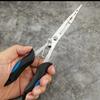 1pc Multi-functional Long Nose Pliers Stainless Steel Fishing Pliers with Rubber Handle Cutting Hook Removing Accessories