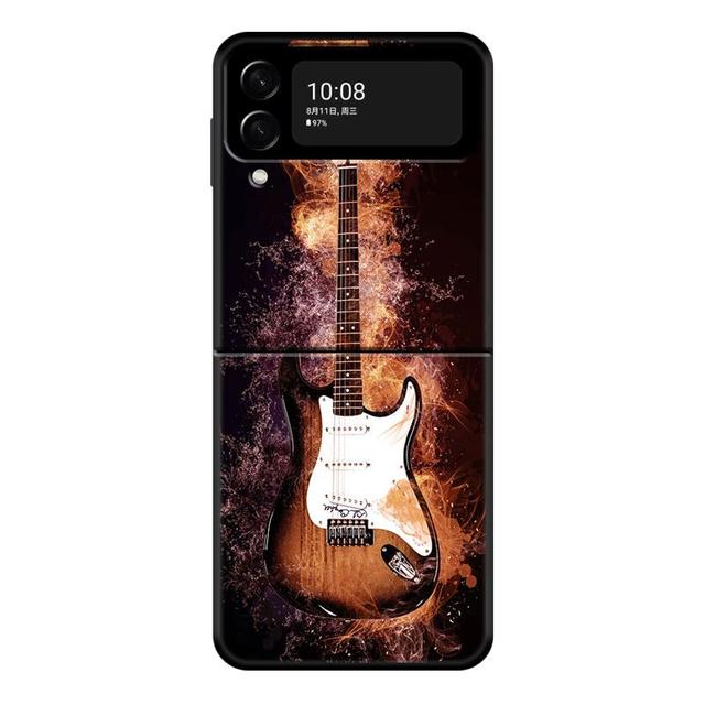 

Чехол для телефона Samsung Galaxy Z Flip 4 Z Flip3 5g, чехол для Galaxy Z Flip Hard Shell Capa, классический музыкальный инструмент, гитара, фортепиано Samsung Z Flip4
