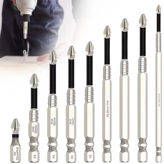 Set de burghie cu șurubelniță magnetică de înaltă rezistență, rezistentă la rugină, cuplu de mare viteză, antiderapantă