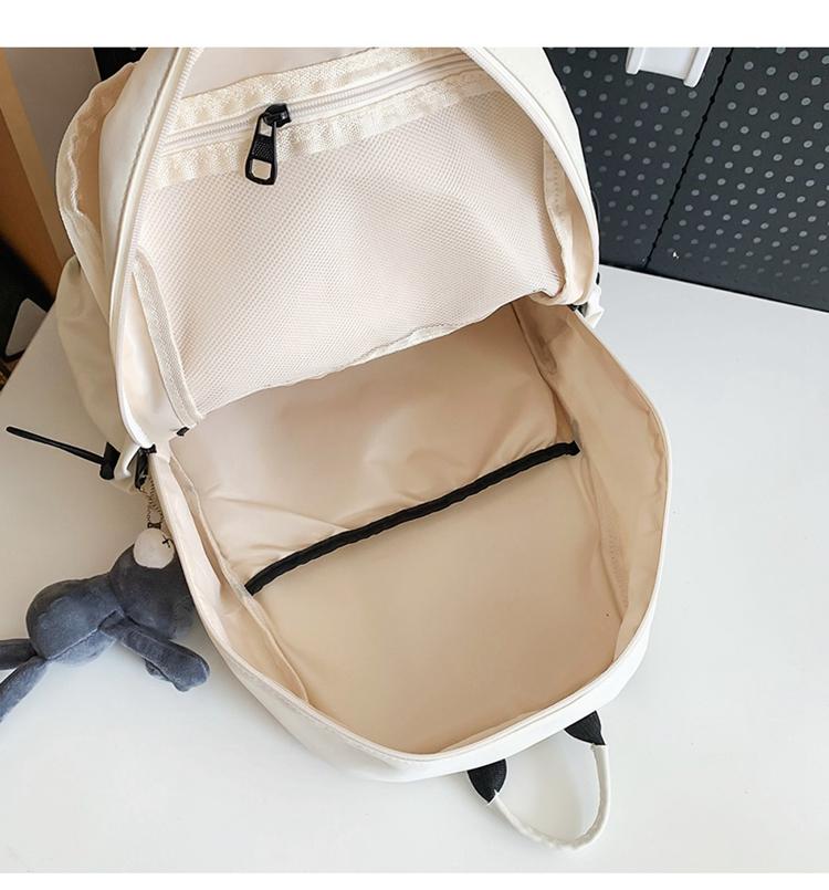 Einfarbiger Schulrucksack für Mittelschüler