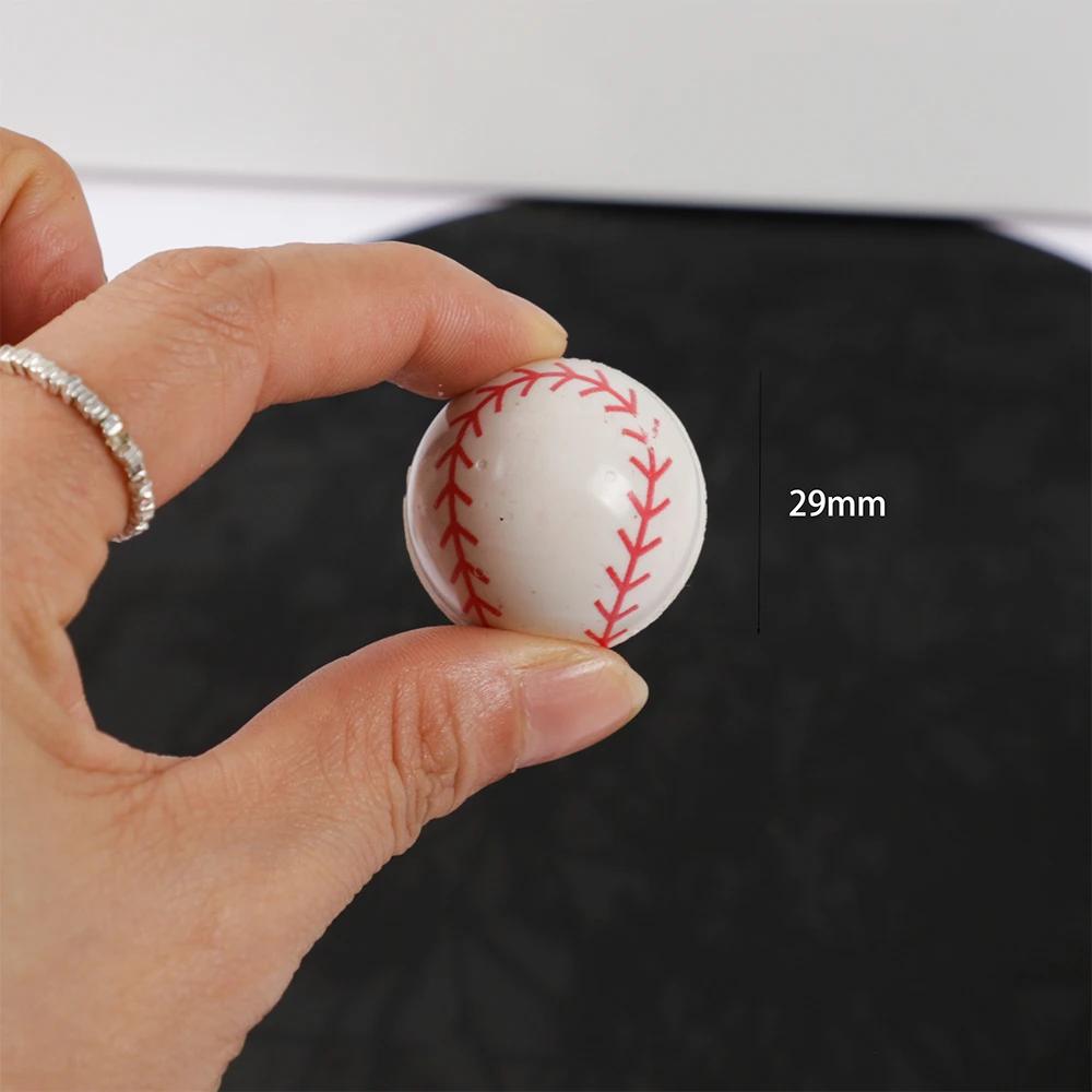 10Pcs 29mm Baseball Bouncy Ball Football Sports Outdoor Toys for Kids Birthday Party Favors Halloween Pinata Fillers Goody Bag