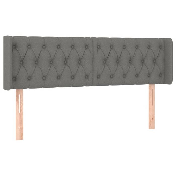 VidaXL LED Headboard Bedroom Furniture Double Bed Accessory Head of Bed Frame Interior Dark Grey 3123579