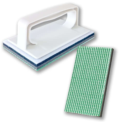 [Online Exclusive] [Includes Spare Part] Azuma Entryway Tile Brush, Entrance/Exterior Wall Brush with H-Type Replacement Sponge, Handy Type, Includes