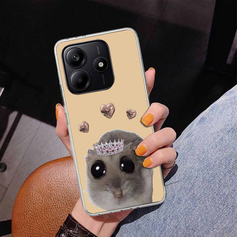 Funny Sad Hamster Meme Phnoe Case for Phnoe Case for Xiaomi Redmi Note 15 14 14S 13 Pro Plus 12 12S 11S 11E 10S 10 11T 5G Unique