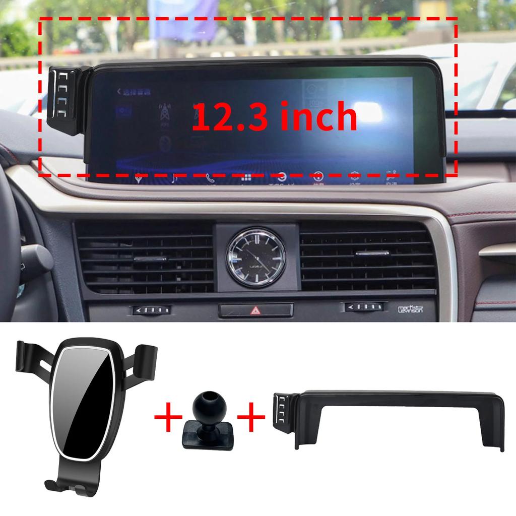 Support de téléphone personnalisé pour Lexus RX 2020 2021 2022 (12,3 pouces/8 pouces), Base d'écran de tableau de bord, sans perceuse pour