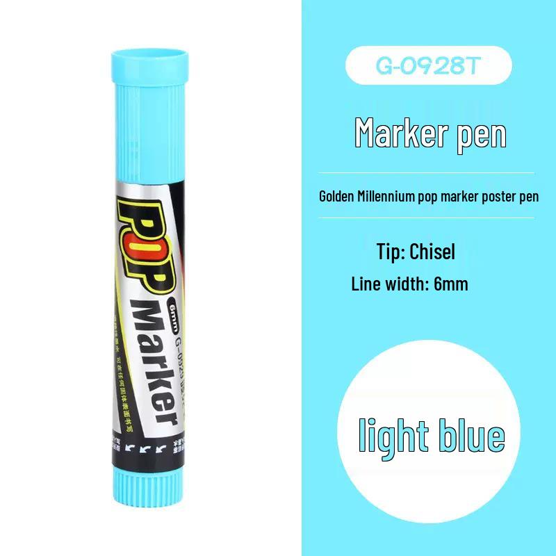 12-Color Large Tip POP Marker Pens (6/12/20/30mm) for Posters and Advertising