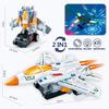Electric Transforming Robot Car Toy with Music Light Automatic Avoidance Deformation Tank Sports Car Engineering Vehicle Fighter Airplane Toy