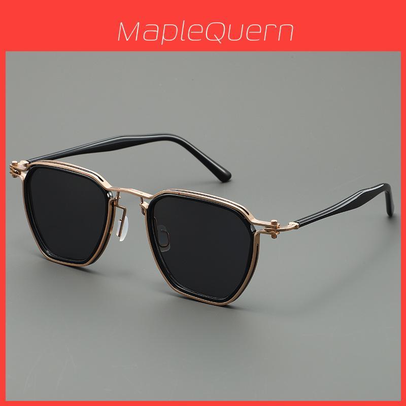 Vintage Square Metal Sunglasses For Men With Uv400 Protection For Outdoor Fishing And Travel