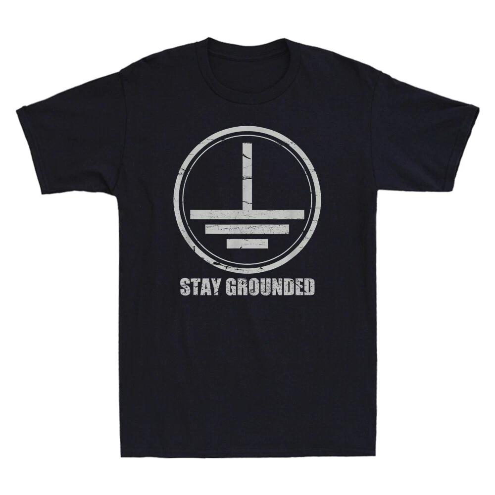 Electrician T-Shirt - Stay Grounded Funny Nerd Engineer Gift Retro Men s T-shirt XXL