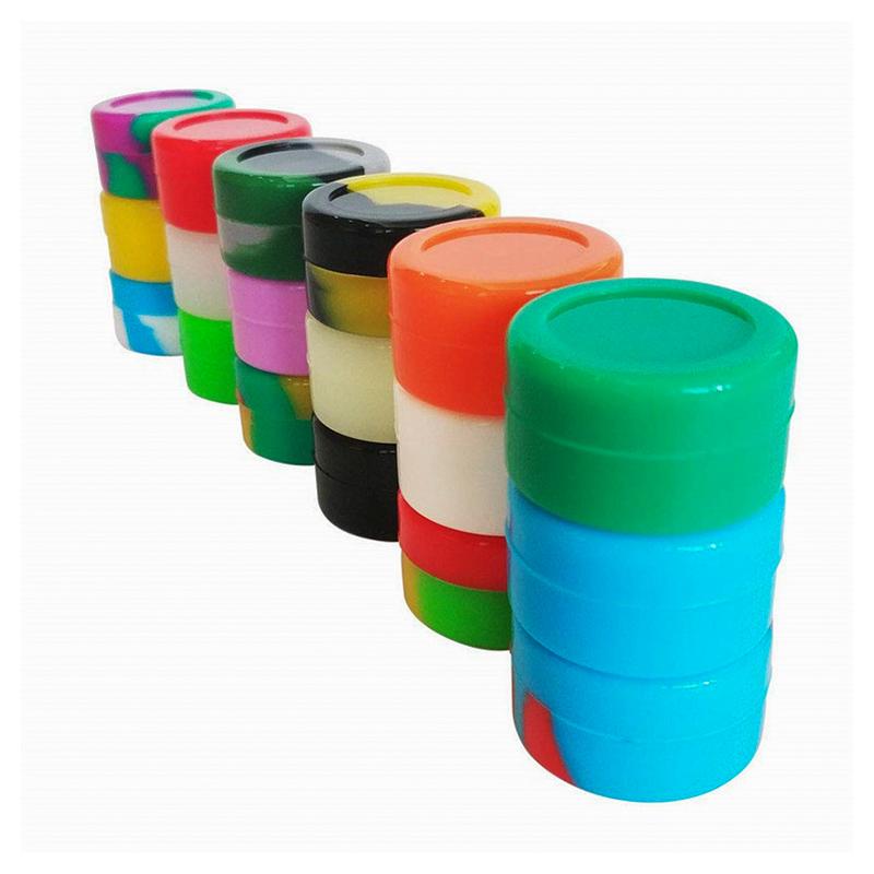 100 Stück Mini Antihaft-Silikonbehälter Box Antihaft-Öl Wachs Aufbewahrungstopf Glas Reiseflasche Für Gesichtscreme Flüssiges Salbe