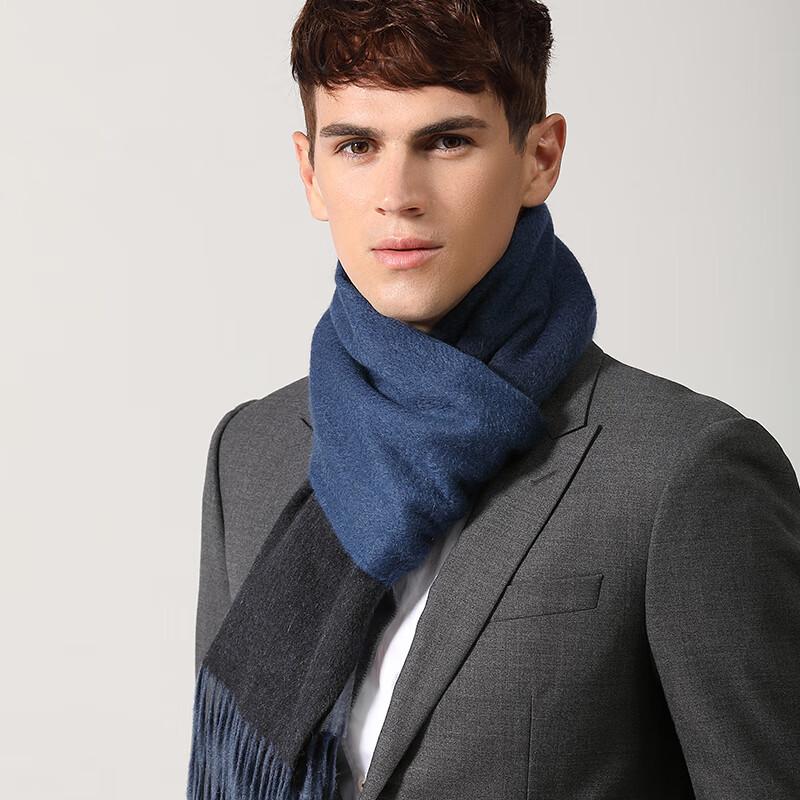 Hengyuanxiang Herren-Kaschmirschal mit Farbverlauf